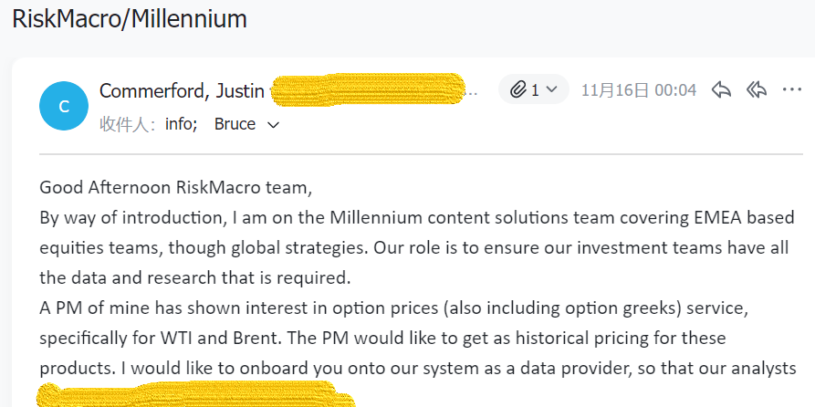 一封来自Millennium的Offer...